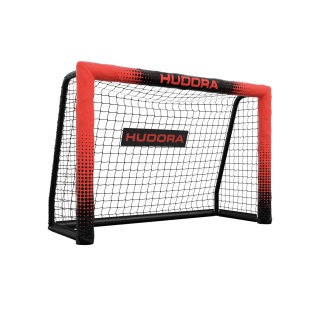 Hudora Football Goal Pro Tect 120 Advanced (high-quality, durable, easy assembly) red - 120x80x48cm